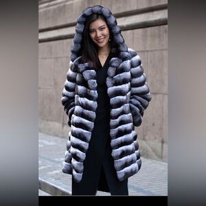 NEW Open Bag Super Soft Women Winter Faux Fur Coat Medium Long Warm Outdoor Coat